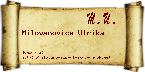 Milovanovics Ulrika névjegykártya